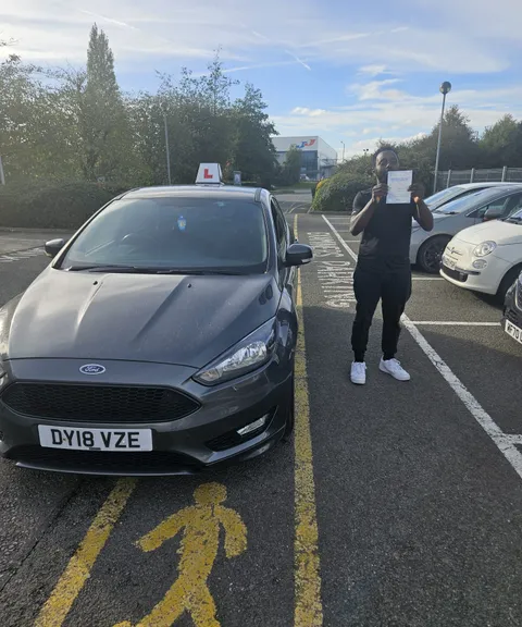 Awesomar Driving School pupil celebrating passing their driving test